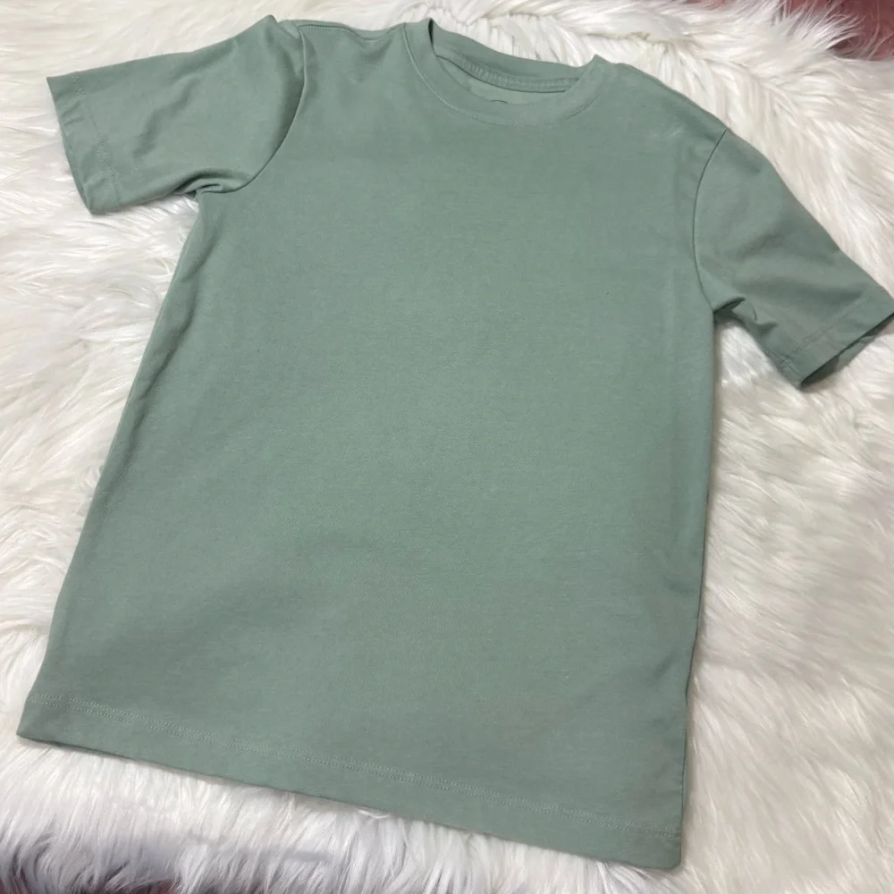 Wonder Nation Youth Boy Size Small (6-7) Soft Green Short Sleeve Shirt
